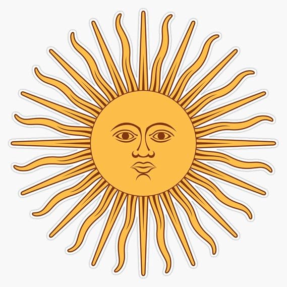 Argentina Sun of May Decal Vinyl Bumper Sticker 5"