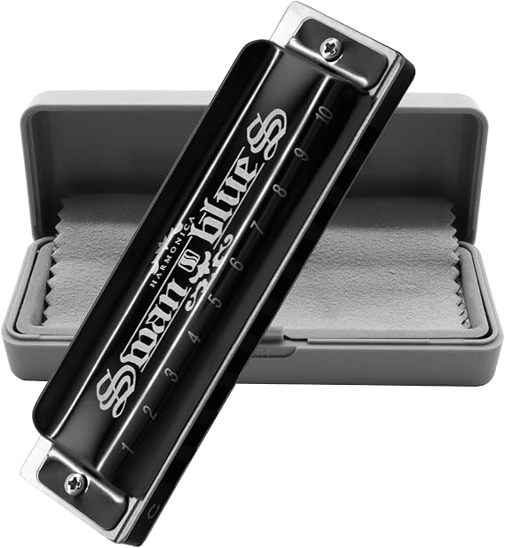 Blues Harmonica Armonica Mouth Organ Harp 10 Holes Harmonica Key of C Diatonic Professional Advanced Music Instrument for Kids Adults