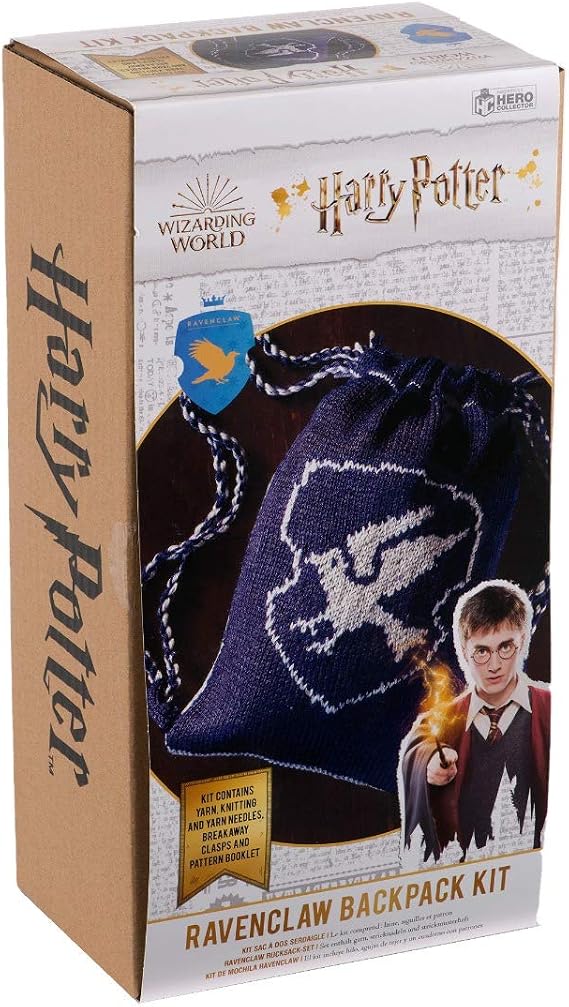 Hogwarts Ravenclaw Reversible Backpack Knitting Kit | Harry Potter Wizarding World Knitting Kits