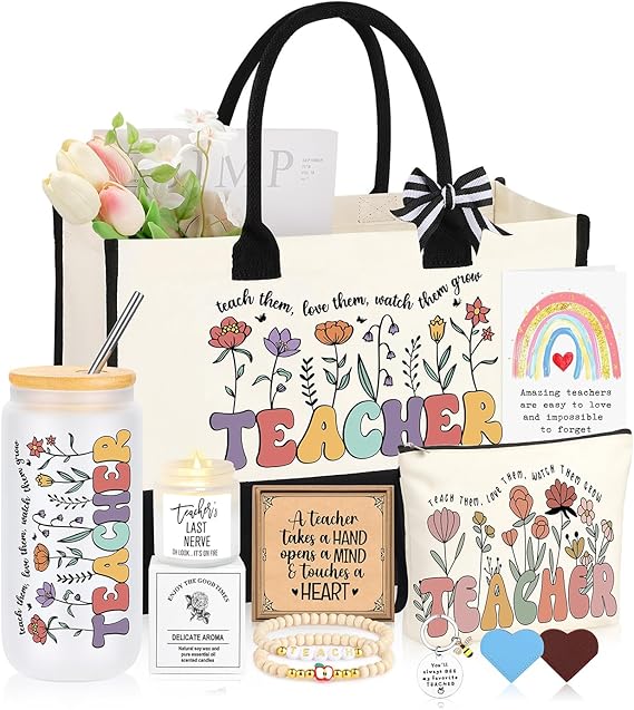 Teacher Appreciation Gifts for Women, Christmas Unique Gifts for Teachers | Thank You & End of Year Gifts for Women Teachers Set of 10