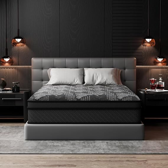 Full Mattress 12 Inch, Hybrid Mattress in a Box, Gel Memory Foam and Pocket Springs, Firm Pressure Relief, Motion Isolation, Breathable Comfort, CertiPUR-US Certified, Fiberglass-Free