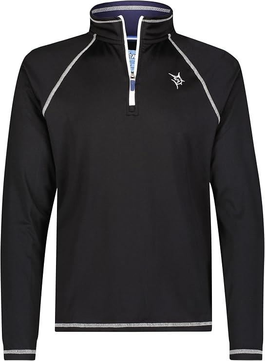 White Water Life New Harbor Mens 1/4 Zip Pullover Ultra-Soft Brushed Stretch Performance Long Sleeve Golf Shirt Men