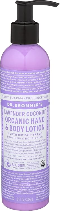 Dr Bronner's, Lotion Body Lavendar Coconut Organic, 8 Fl Oz