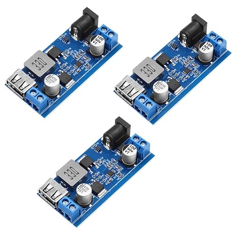 DC-DC 24V/12V to 5V 5A Step Down Converter Step Down Power Supply Buck Converter Module with USB Port
