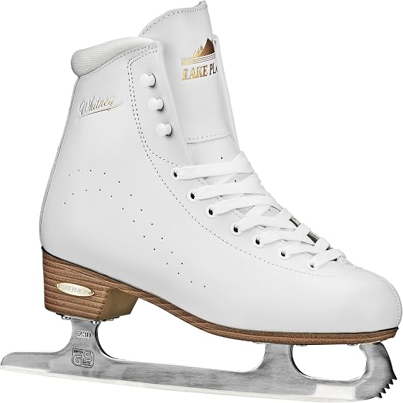 Lake Placid Whitney Women's Traditional Figure Ice Skates, White, Size 6