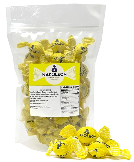 Napoleon Sour Lemon Balls Individually Wrapped Hard Candy 10 Ounces
