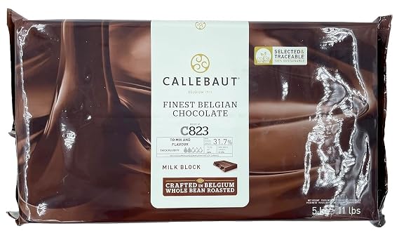 C823 Milk Chocolate Block - 11.02lb (5kg) - 31.7% Cocoa Solids - Belgium Chocolate