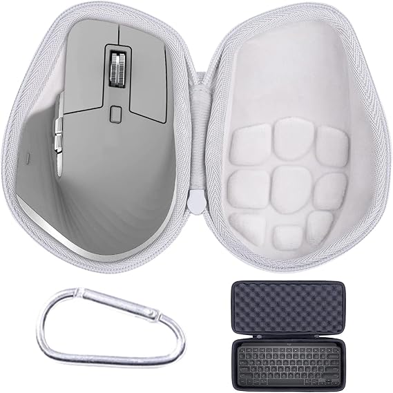 co2CREA Hard Case for Logitech MX Master 3S Mouse + MX Keys Mini Keyboard