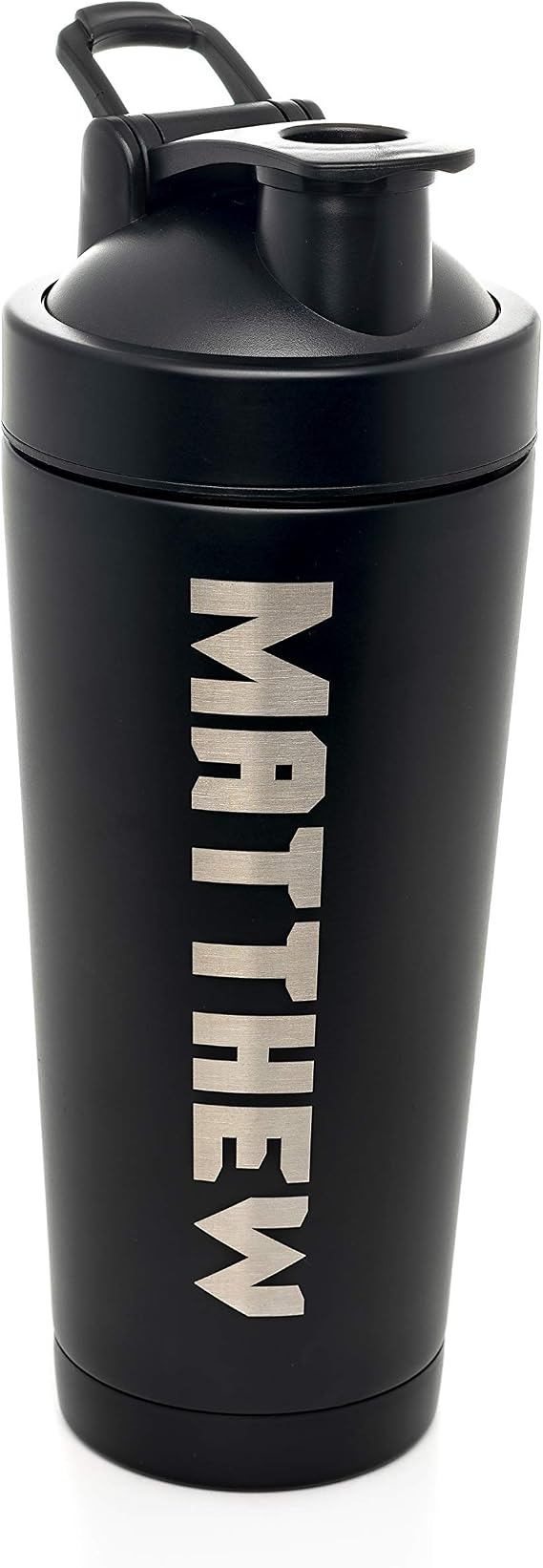 Custom Stainless Steel Shaker Bottle - Personalized - 24 Ounce - Customize with a Name or Text of Your Choice