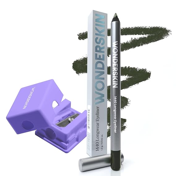 Wonderskin 1440 Eyeliner Olive with Wonderskin Cosmetic Sharpener
