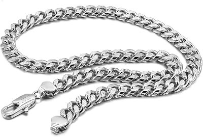 Dankadi Men Italian 925 Sterling Silver Necklace 8-10-12MM Solid Miami Cuban Link Chain 18 20 22 24 26 28 30 Man Women Jewelry Gift