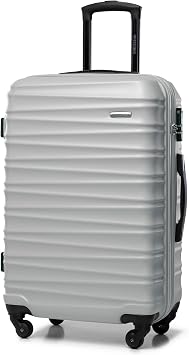WITTCHEN Groove Line Suitcase, Luggage, Trolley, Travel Case, Grey, Medium suitcase, Medium suitcase