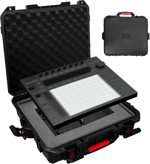 Hard Shell Controller Case for Ableton Push 3, Hard Shell Carrying Storage Case Equipped with Comfort Handle with Customizable Foam