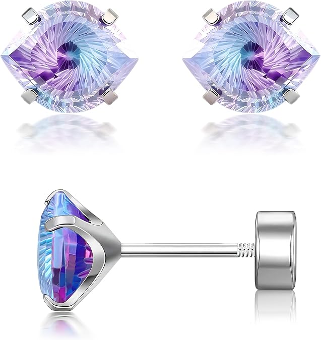 Hypoallergenic Titanium Evil Eye Earrings for Sensitive Ears Women