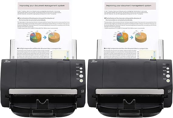 Fujitsu fi-7140 Robust General Office Desktop Color Duplex Document Scanner with Auto Document Feeder (ADF) 2 Pack