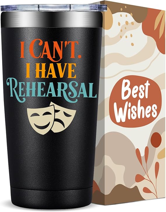Fufandi Broadway Musical Gifts, Theater Gifts - World Theatre Day, Birthday, Chistmas Gift for Theater Lovers Actors Music Teacher - Tumbler Cup 20oz