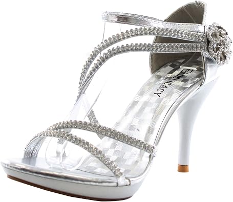 Delicacy Essential-28 Sandals, Silver Pu, 7.5