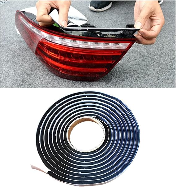 8MM13Ft Butyl Rubber Sealant Tape, Waterproof Butyl Rope Putty Tape, Headlight RV Sealant Repair Butyl Seal Tape, Sound Deadening Caulk Tape for Sealing Car Part Window Door Windshield