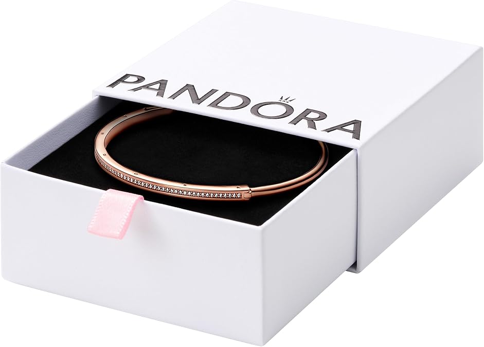 PANDORA I-D Pave Bangle - Bracelet for Women - Gift for Her - With Gift Box