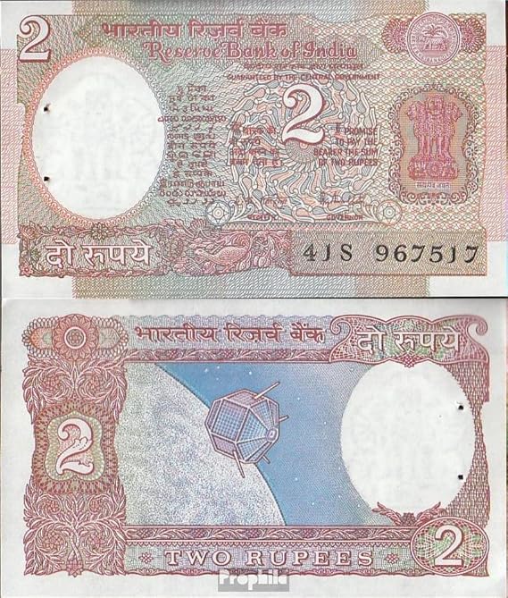 Prophila Collection Banknote India Pick-number: 79j uncirculated 1985 2 Rupees (money for collectors - no means of payment) Airplanes/Balloons/Zeppelins/Aviation