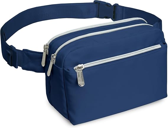 Navy Blue Crossbody Belt Bag for Women Stylish Fanny Pack, Functional and Fashion Waist Packs for Travel, Festivals, and Everyday Use