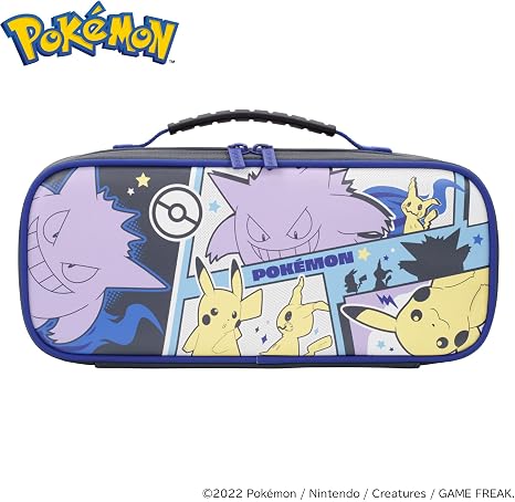 Nintendo Switch Cargo Pouch Compact (Pikachu, Gengar, Mimikyu) - Split Pad Compact Compatible Travel Case - Officially Licensed by Nintendo & Pokemon