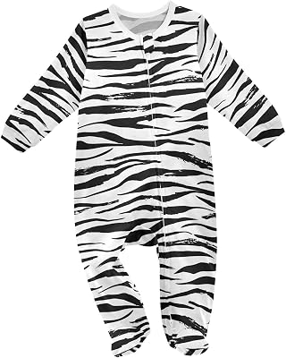 Sletend Baby One-Piece Footies Long Sleeve Rompers Pajamas Zip Front Pjs for Boys Girls kids