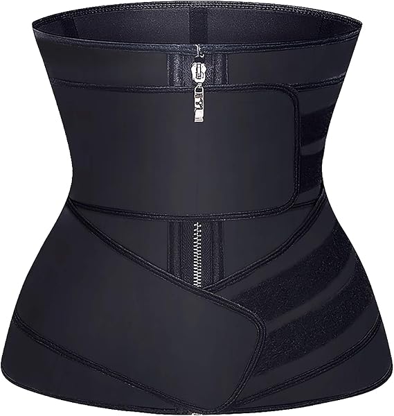 YIANNA Workout Waist Trainer Women Tummy Control Sauna Jsculpt Latex Waist Cincher for Weight Loss YA2223-Black-3XL