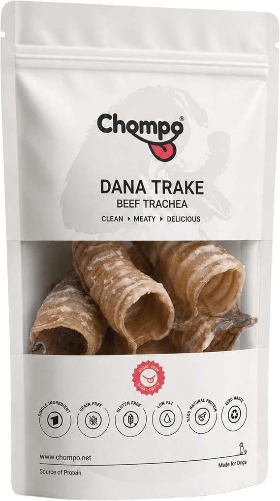 Chompo Dana Trake Çıtırı 100% Doğal Katkısız Köpek Ödül Maması 100 Gr