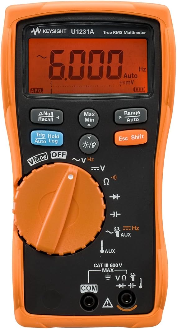 KEYSIGHT U1231A True RMS 6000 Count Handheld Digital Multimeter, Basic