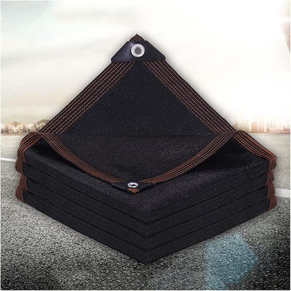 Outdoor Shade net,Black Shade Mesh Tarp,Shade Cloth Greenhouse,UV-Resistant,70% Shading Rate,Plants Flowers Pet Outdoor Shade Screen Taped Edge with Gromments,6 * 8m(19.69 * 26.25ft)