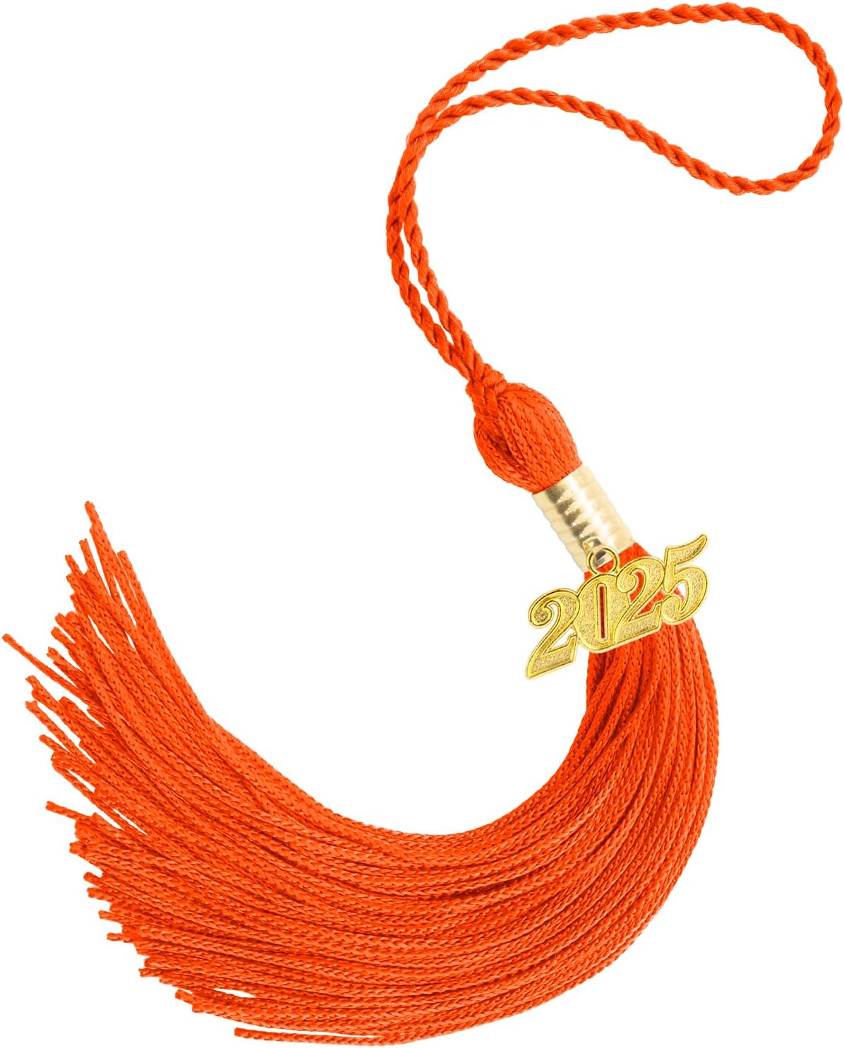 2025 Graduation Tassel for Cap, Charm Party Decorations, Gifts for High School Grads - Orange
