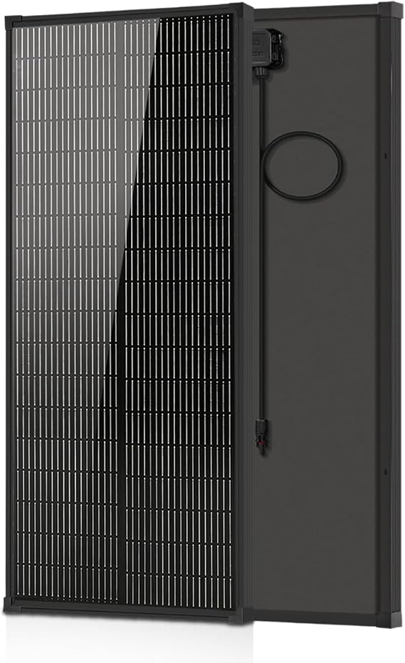 100W Solar Panel N-Type, 12V 100 Watt Solar Panel 18BB 25% High-Efficiency