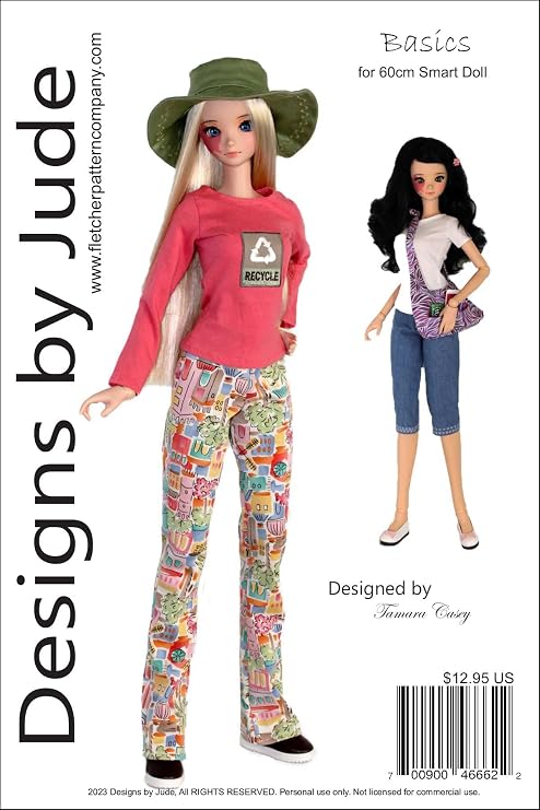 Basics Doll Clothes Sewing Pattern for 60cm Smart Doll
