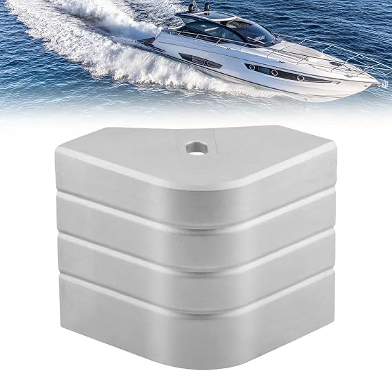 Aluminum Pontoon Corner Caps, Pontoon Deck Corner Bumper for 90 Degree Rounded Corner, Height: 3-1/8in to 3-3/16in Top: 3-1/8in to 3-3/16in