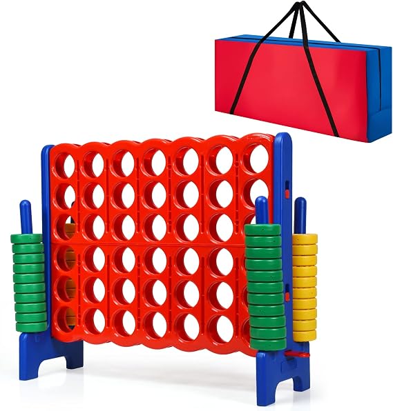 COSTWAY Jumbo 4-to-Score Giant Game Set with Storage Carrying Bag
