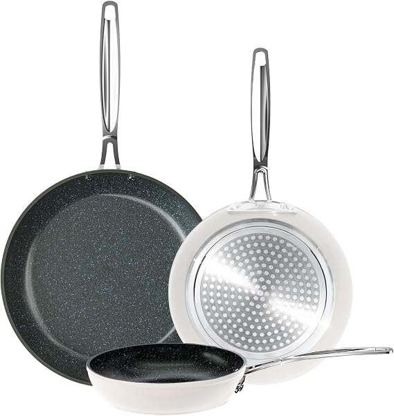 Nuwave 3-Piece 8, 10, 12 Forged Lightweight Frying Pan Set