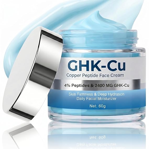 Copper Peptide Face Cream, 2400mg Potency Formula, for Face & Neck Care
