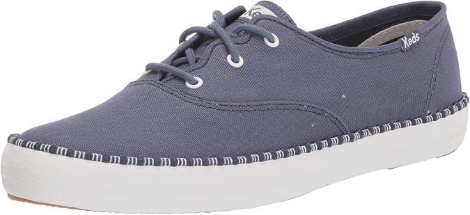 Keds Womens Champion Metallic Lace Up Sneakers Shoes Casual - Silver