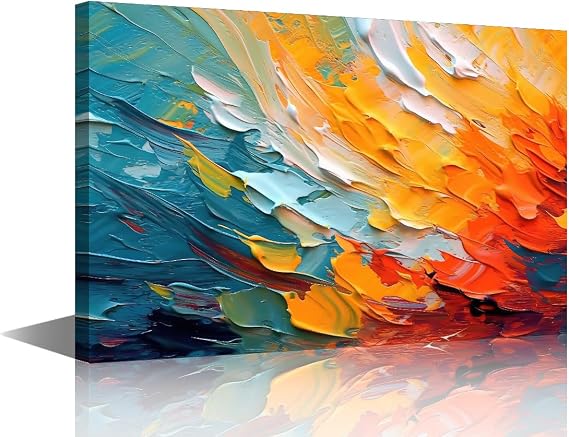 Abstract Colorful Oil Paint Posters & Prints Art Print for office