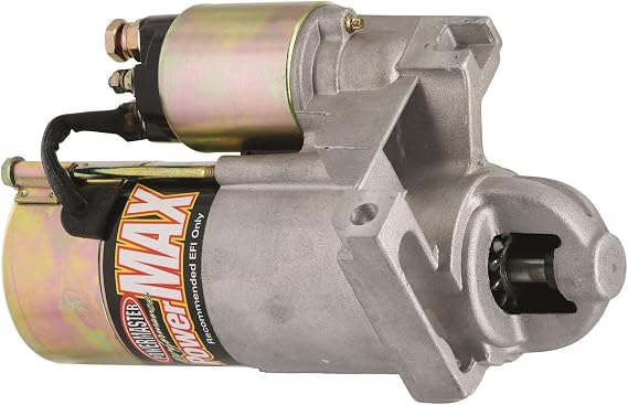 Powermaster Starter, PowerMAX, 5.1:1 Gear Reduction, Natural, 153/166 Tooth Flywheel, Straight Mount, Chevy V8, Each