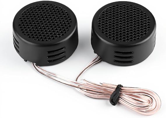 Car Sound Speaker, 12V 5A 500W, Black Audio Tweeter, 35mm 98dB Loudspeaker, Automobile Speaker for Most Model Car