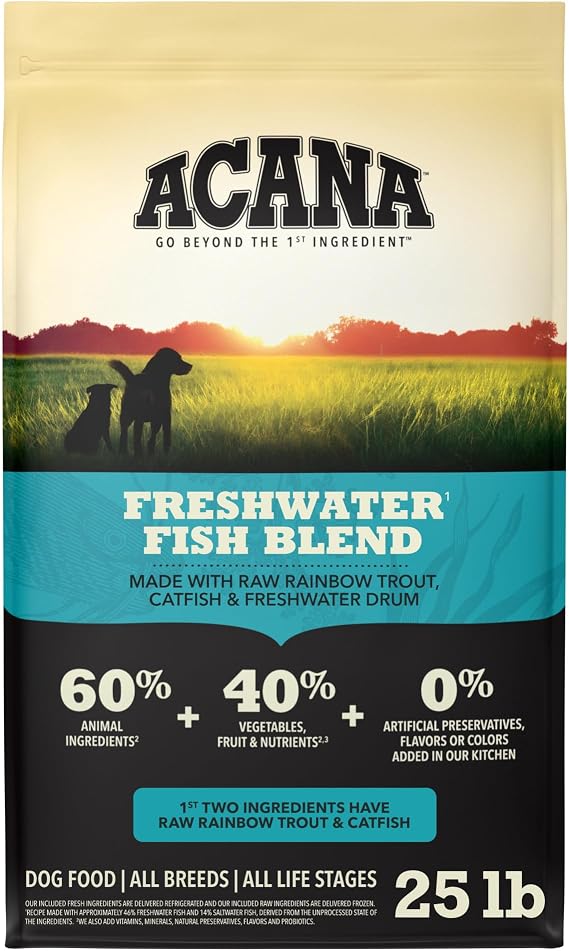 ACANA Grain Free Dry Dog Food Freshwater Fish Recipe 25lb Bag