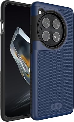 TUDIA MergeGrip Phone Case for OnePlus 12 5G 2024 - Military Grade, Drop Tested, Dual Layer, Shockproof, Anti-Slip, Heavy Duty & Protector Cover Protective Phone Case - Indigo Blue
