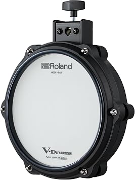 Roland PD-8H V-Pad | 8-inch Dual Zone V-Pad | Flagship-Inspired Feel & Response | Durable & Quiet | Rugged Hoop & Rubber Rim Design | Compatible with a Wide Range of Roland V-Drums