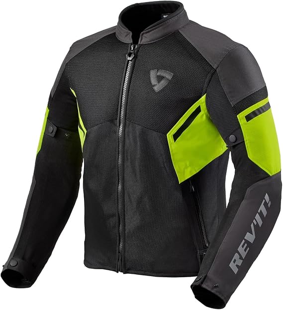 REV'IT! Men's GT-R Air 3 Adventure Sport Motorcycle Jacket (Black/Neon Yellow - Small)