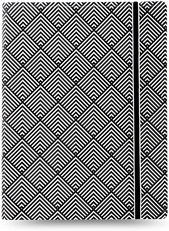Filofax 115067 Notebook, Impression, A5, Black and White, Deco