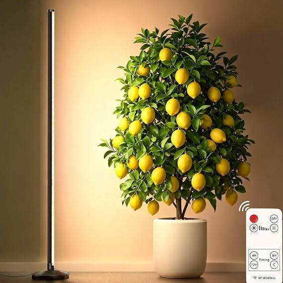 145CM Grow Lights for Indoor Plants: 36W, 6000K, 280 LEDs Full Spectrum Plant Light for Seed Starting with Timer and 10 Level Dimmable Standing Plant Growing Lamp for Greenhouse with Hanging Accessory [Energy Class F]