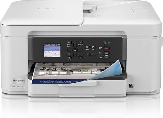 Brother INKvestment 1365 Wireless Color Inkjet All-in-One Printer with Automatic Duplex Printing and 1.8 Color Display | Includes Refresh Subscription Trial(1) (MFC-J1365DW)