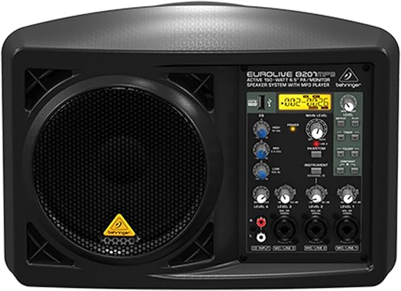 Behringer EUROLIVE B207MP3 Active 150 Watt 6.5" PA/Monitor Speaker System with MP3 Player